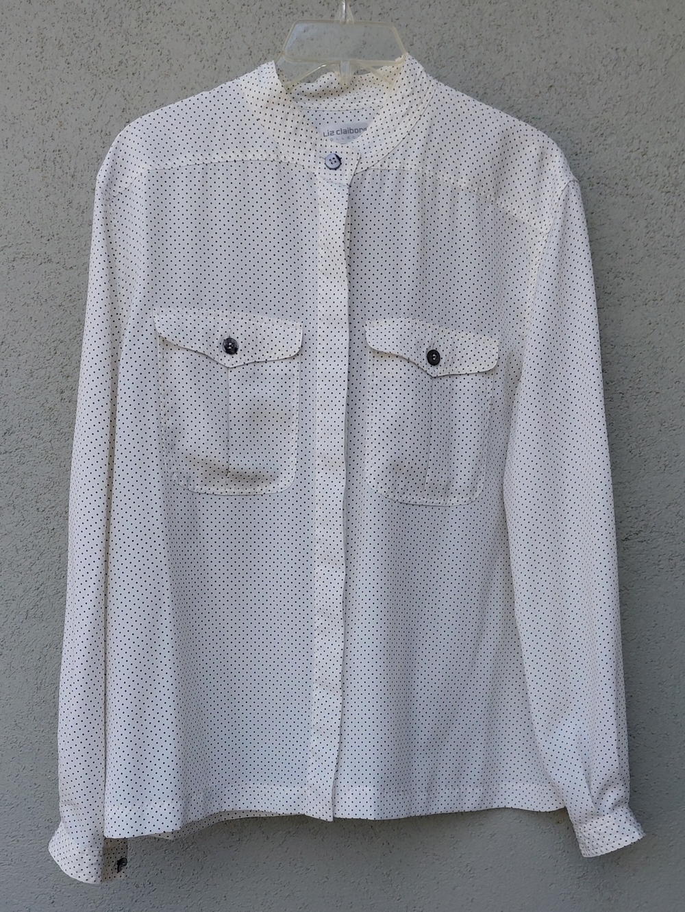 Vintage 80s Liz Claiborne Polkadot Blouse Women's XL